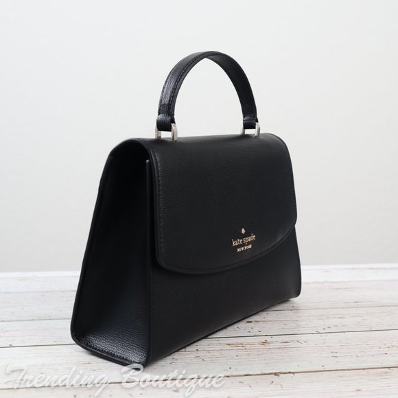 NWT Kate Spade Darcy Leather Top Handle Satchel Crossbody in Black - Picture 4 of 12